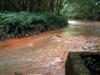 Redstone Creek in Fayette Co., PA is true to its name becuase of AMD.